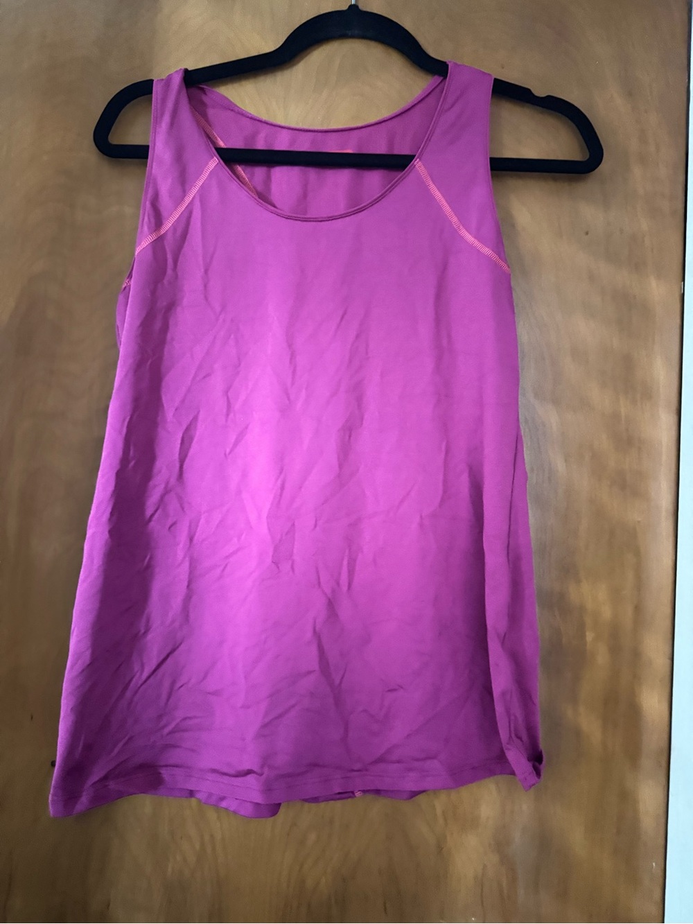 SPANX Magenta Sleeveless Tank - Scoop Neck Active Top